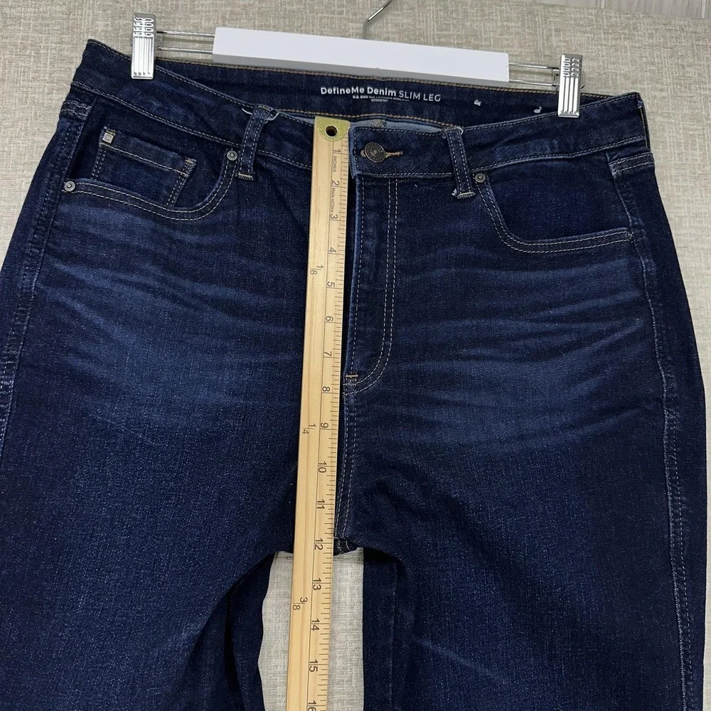 Chico's DefineMe‎ Denim Jeans Womens 14R Dark Wash High Rise Slim Leg Stretch